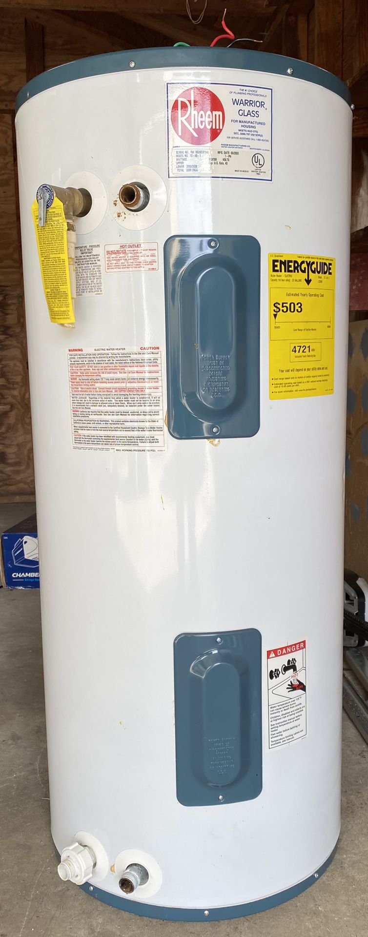 Rheem 40 gallon water heater