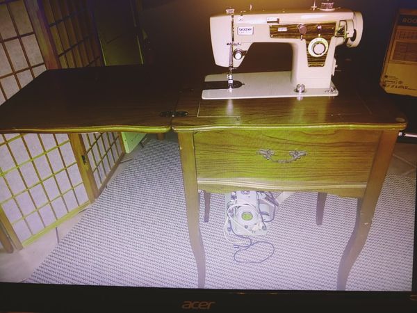 Vintage Brother Opus 821a Sewing Machine In Cabinet For Sale In