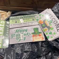 St Patrick’s Day Wood Signs