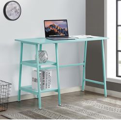 43 Inch Computer Desk with Storage Shelves - Writing Desk,