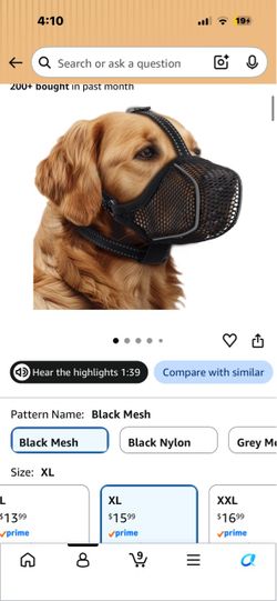 XL mesh dog muzzle