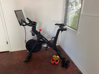 Peloton Exercise Bike + 2 Pairs of Cycling Shoes
