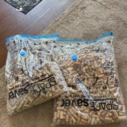 Wine Bottle, Corks, Two Bags Full Of Them For Arts And Crafts