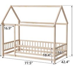 Twin House floor Bed Frame Never Used New In Box