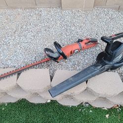 Hedge Trimmer And Leaf Blower Combo