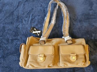 Vintage Maxx New York Y2K Suede & Leather East-West Satchel Bag - Cinnamon