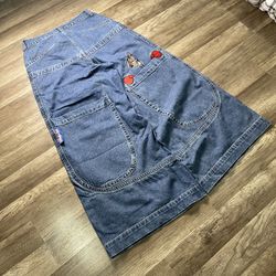 JNCOS Kangaroo Denim Blue Baggy Jeans