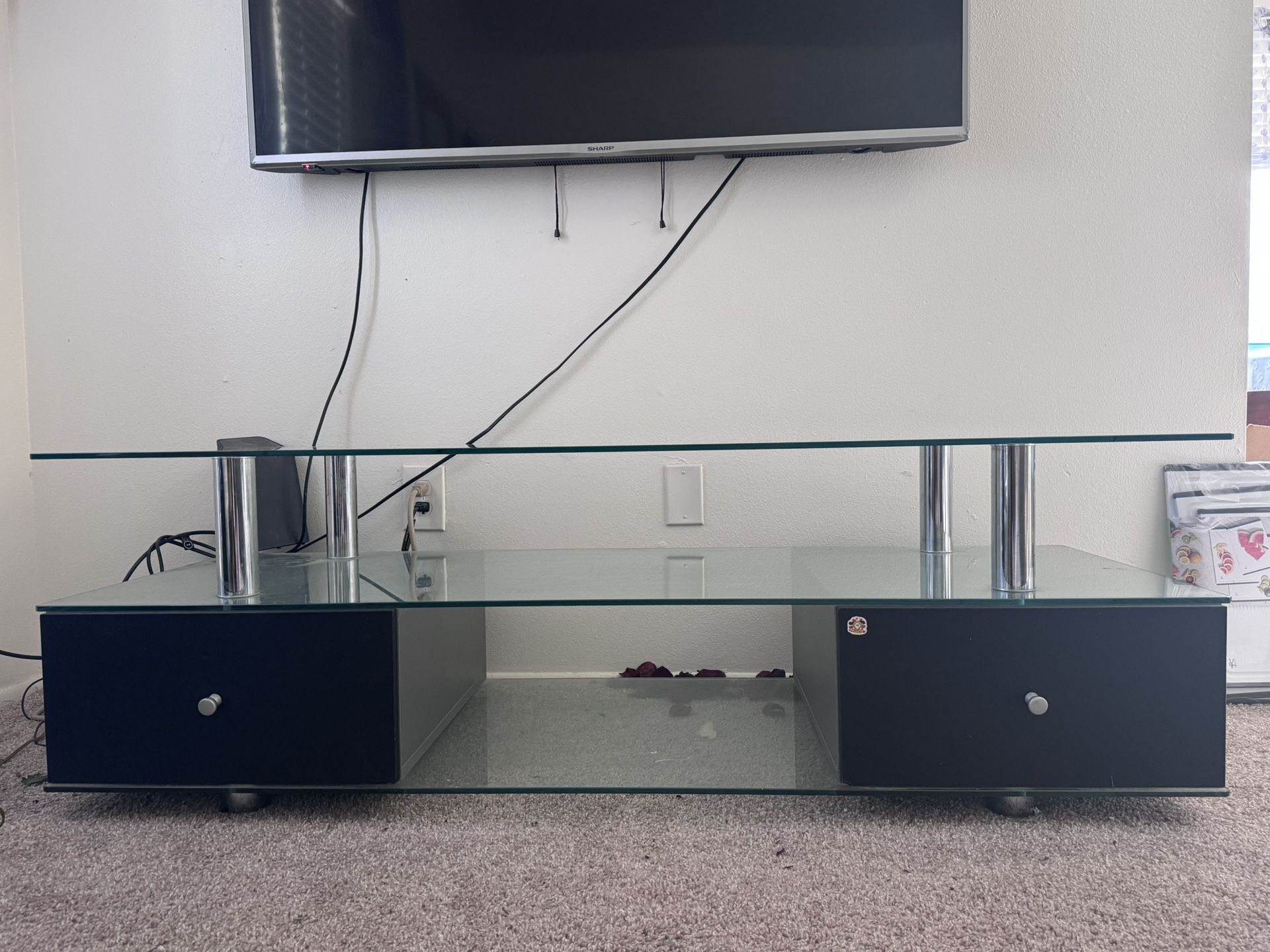 Tv Stand With Two Drawers