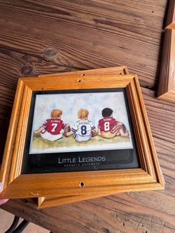 le: Kenneth Gatewood "Little Legends" Framed Football Print – Elway, Aikman & Young