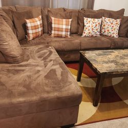 Sectional Sofa & Table set, Bookshelf