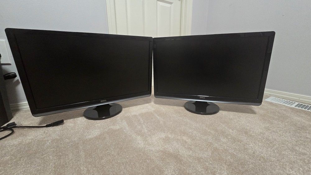 2 - 24" Dell monitors