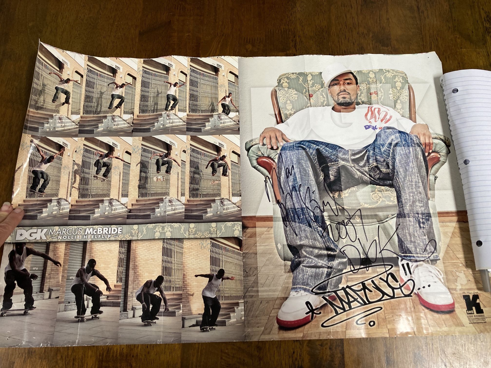 Signed 2007 Kayo DGK Marcus McBride Skate Poster