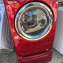 LG SET washer And Dryer Front Loads “cherry Red”