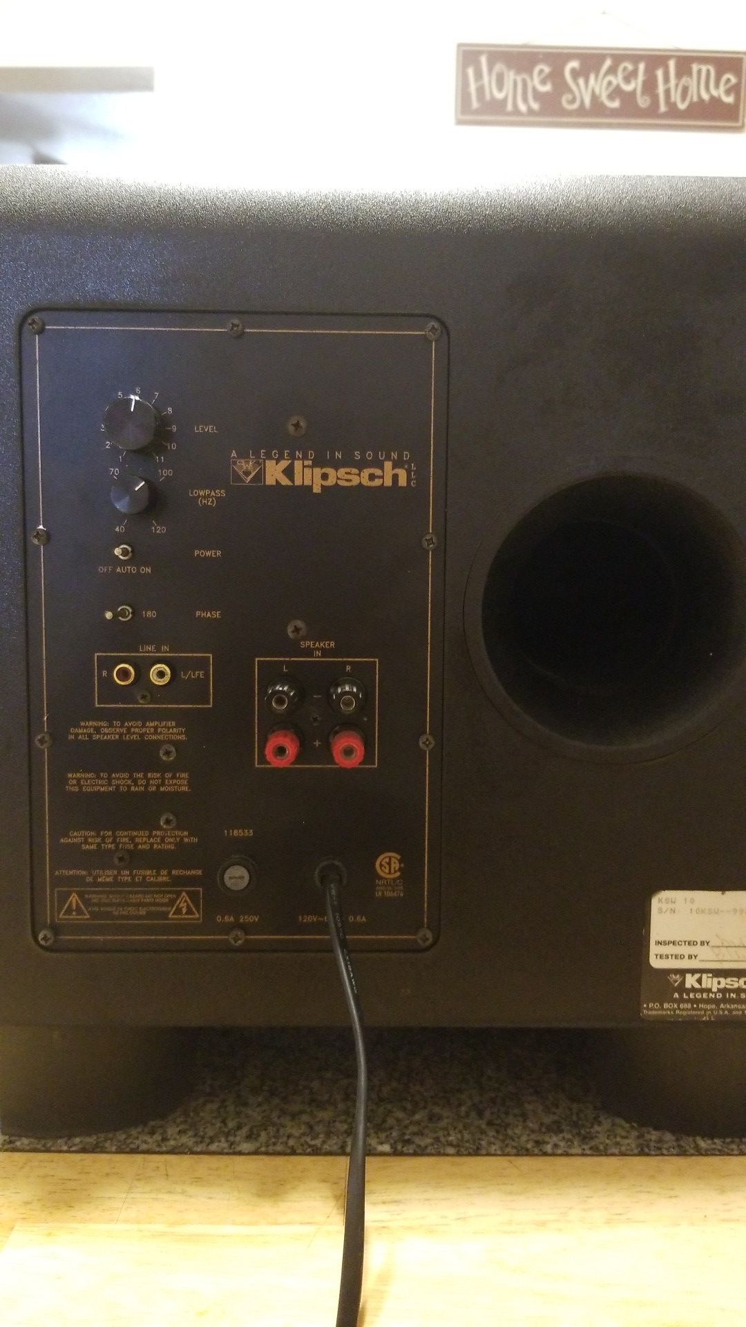 KLIPSCH- KSW 10