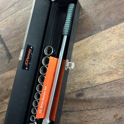 Vintage JCPenney 1/2 Drive Socket Set Sae With Handle Pry Bar 7/16 To 1 Inch