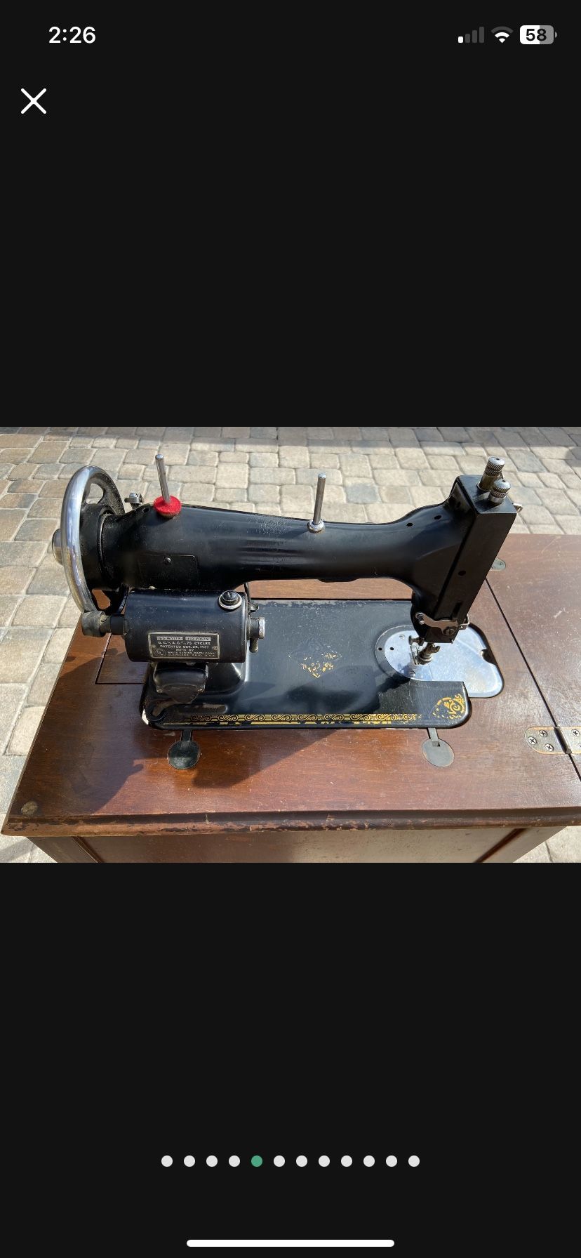 Antique Sewing machine and Table White Rotary- Circa 1927 Vintage - Runs
