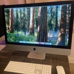 2019 Apple iMac Large 27” Screen 5K Retina Display 16gb Ram 3 GHz 6 Core Intel i5 macOS Sonoma 1tb Hdd. Wireless Keyboard And Mouse 