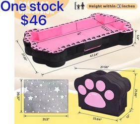 😀 Black Pink Portable Toddler Bed,Soft,Safe and Washable Toddler Floor Bed for Toddlers,Foldable Toddler Travel Bed for 1-3 Kids, Black