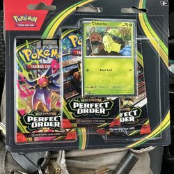 Pokemon Perfect Order 3 Pack Blister [ Chikorita ] 