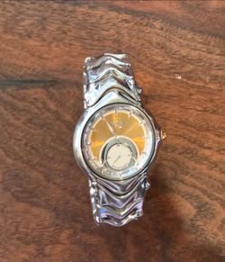 Vintage Oakley Jury 1 Watch – Polished Silver / Gold Dial (Rare Y2K)