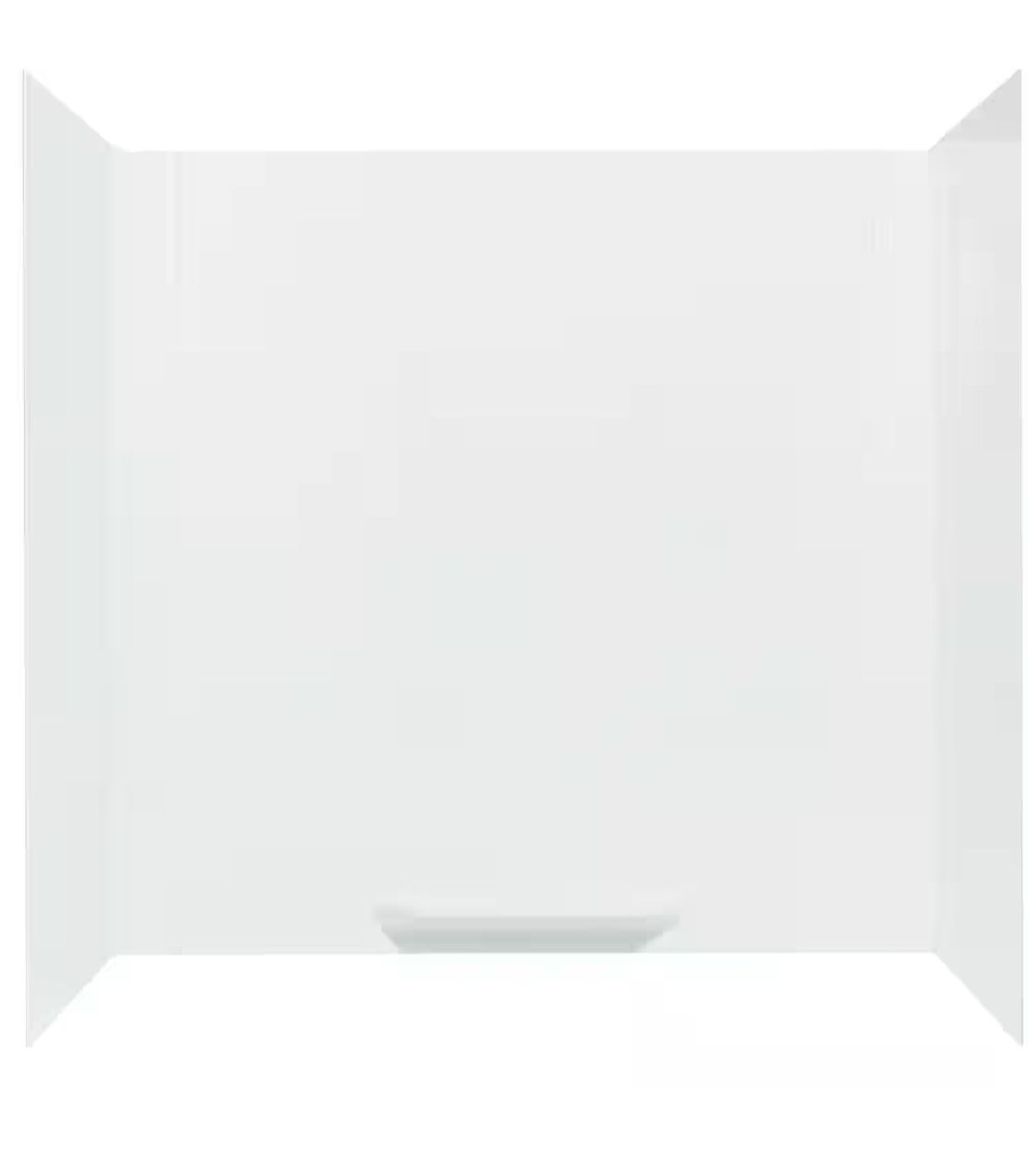 MUSTEE Durawall 30 in. x 60 in. x 58 in. 3-Piece Easy Up Adhesive Alcove Bath Tub Surround in White