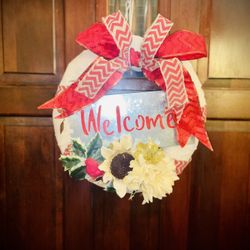 Handmade Welcome Wreath Size Medium 