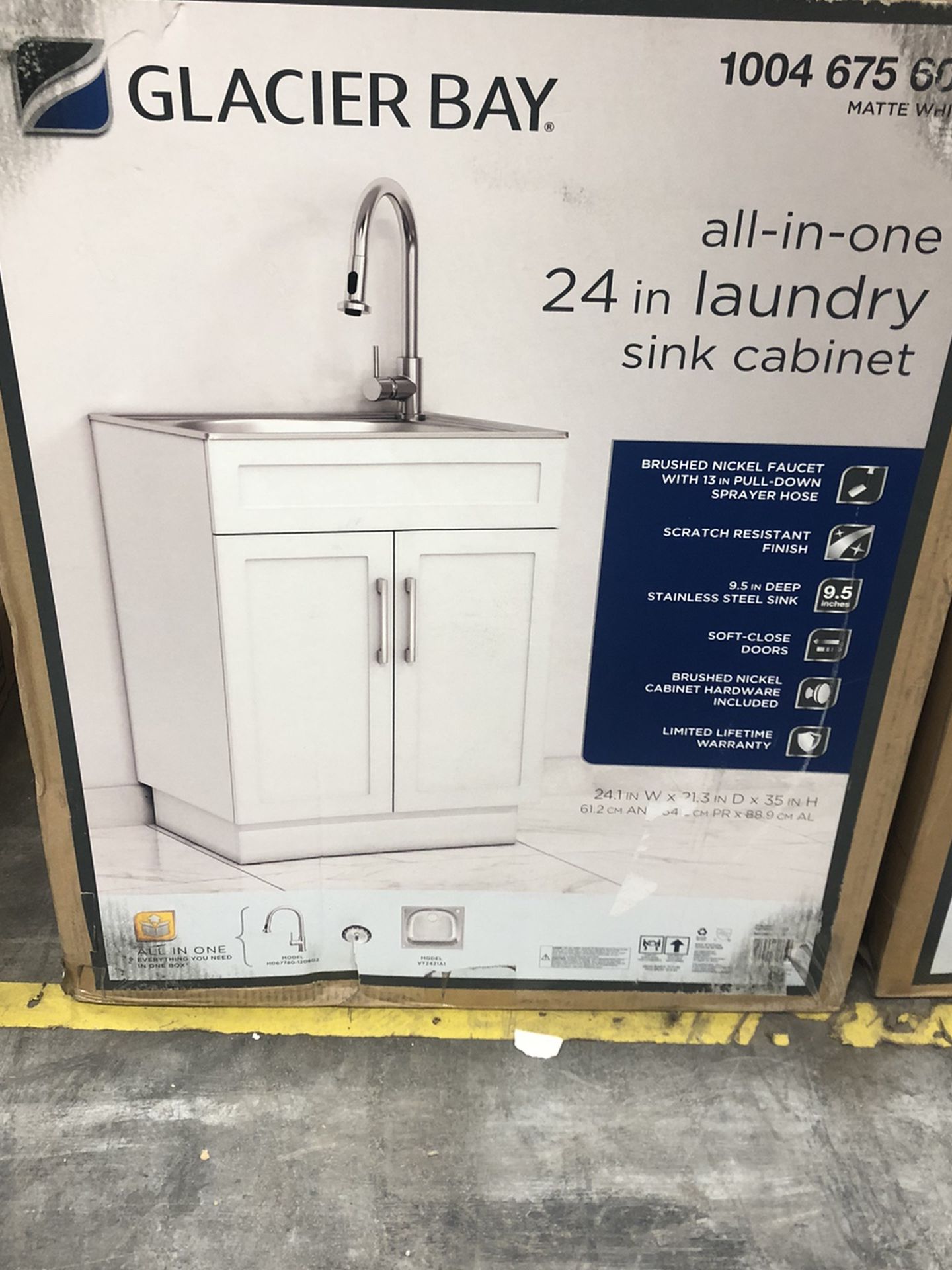 All In One 24 Inch Laundry Sink Cabinets