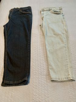 (2) Pair - Harbor Bay Athletic Cut Blue Jeans (44 X 28)