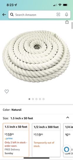  SGT KNOTS Twisted 100% Cotton Rope for DIY Projects