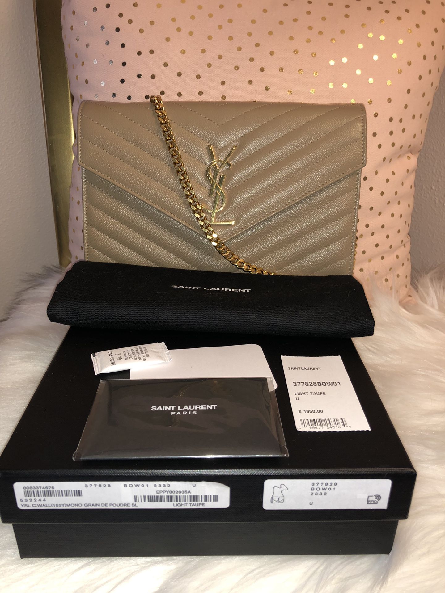 Ysl Wallet with Chain