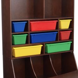KidKraft Wall Toy Storage Unit - Espresso