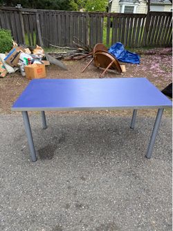 Blue IKEA table
