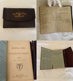 Medical Physician’s Visit Log, 1891. The Medical News Copyright 1890