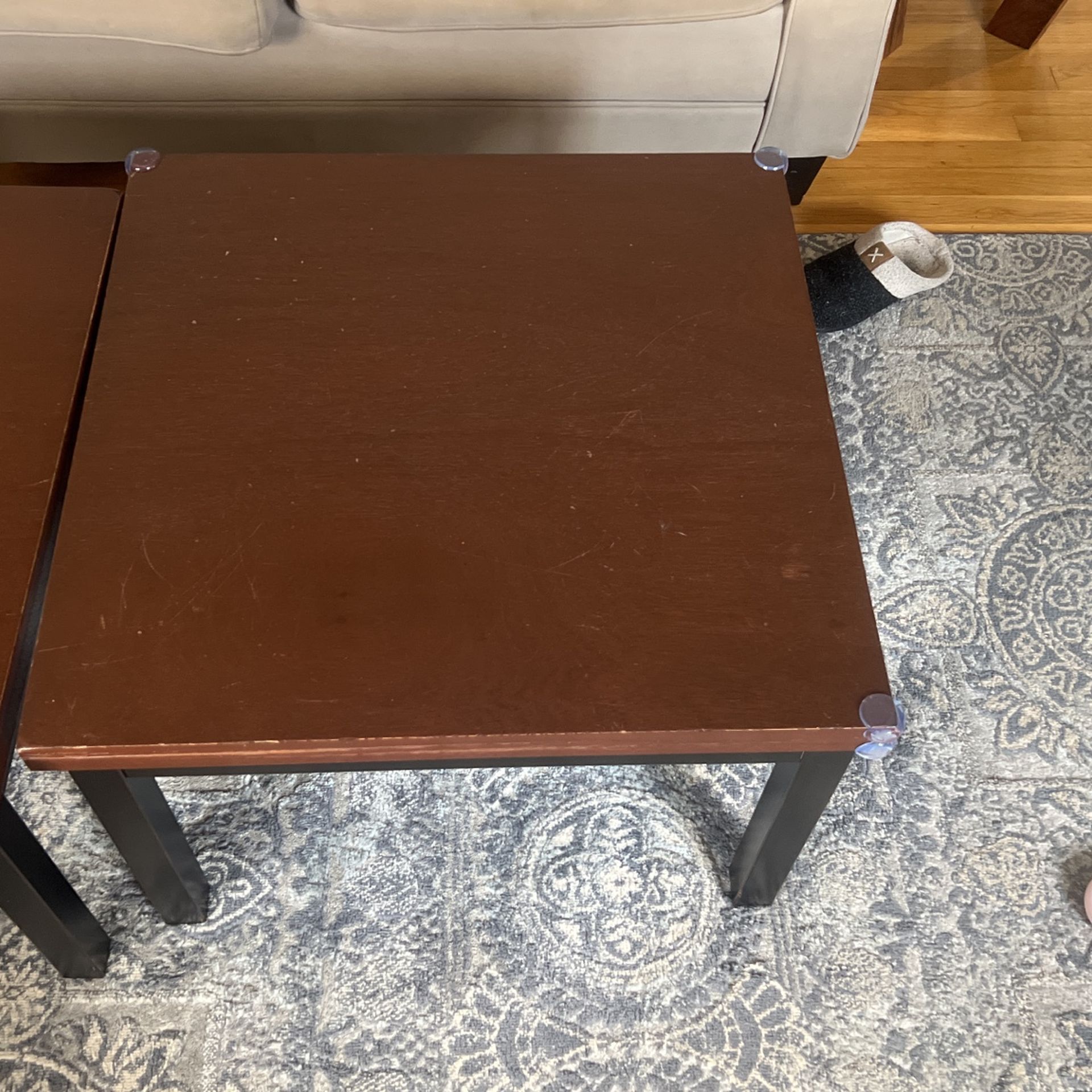 Solid, sturdy coffee table pair