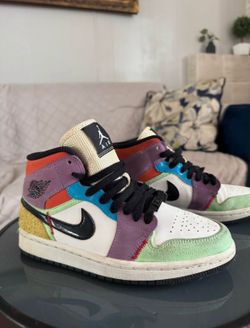 Nike Air Jordan 1 Mid SE Lightbulb Multi-Color Women's Size 6