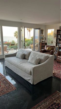 Free Delivery Rh Restoration Hardware Belgian slipcover couch