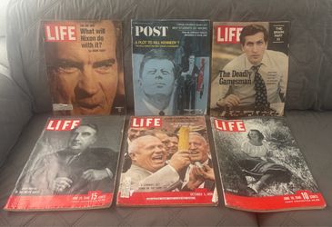 Vintage Life Magazine & Saturday Evening Post Lot of 6