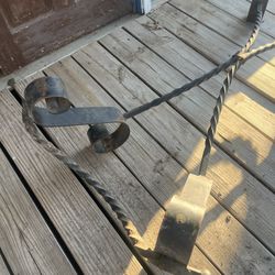 Antique Iron Base Coffee Table