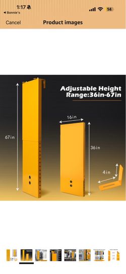 Adjustable Height Safety Gate Panel 36–67in /Protector de escalera para exterior