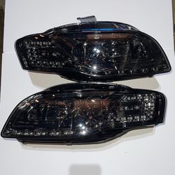 Audi A4/S4 B7 LED DRL Strip Projector Smoked Headlights Turn Signal for 2005 to 2008
