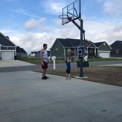 Goaliath 60 inch in ground basketball hoop, adjustable basketball Court 