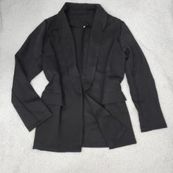 ✅️ Black Cardigan Suit Jacket• Lightweight Office Blazer• Size S• New Condition• $25firm