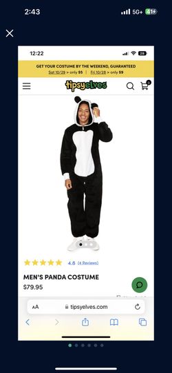 Men Panda Costume