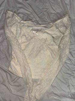aeropostale white long sleeve crop top