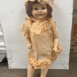 Vintage 1930 Rare Doll 20 Inches Tall