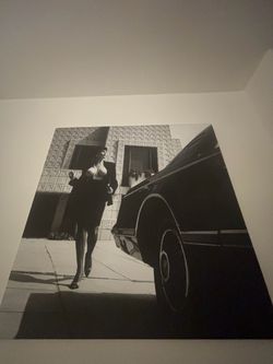 40” x 40” custom Helmet Newton photo canvas art