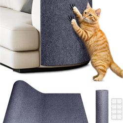 78.7"x15.8" Cat Scratch Mat, Trimmable Self-Adhesive Carpet, DIY Climb Cat Scratcher for Furniture Couch or Wall Protector, Covering Cat Scratching Po