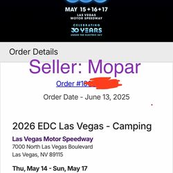 2026 EDC RV Camp Pass