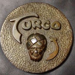 Vintage 1950's Advertising Turco Cleaning Compounds Metal Paperweight! RARE!