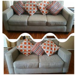 Rooms to go sofa and love seat with cushion excellent condition